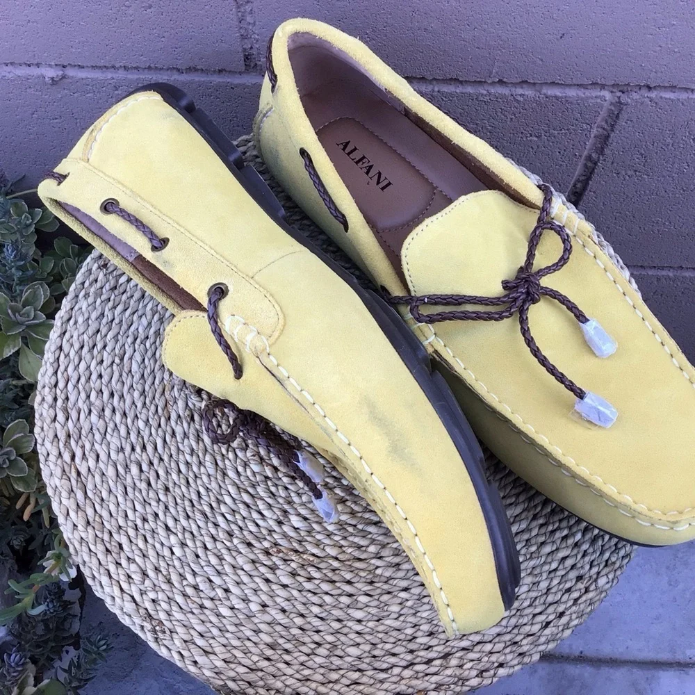 Alfa I Leather Suede Slip On Shoes